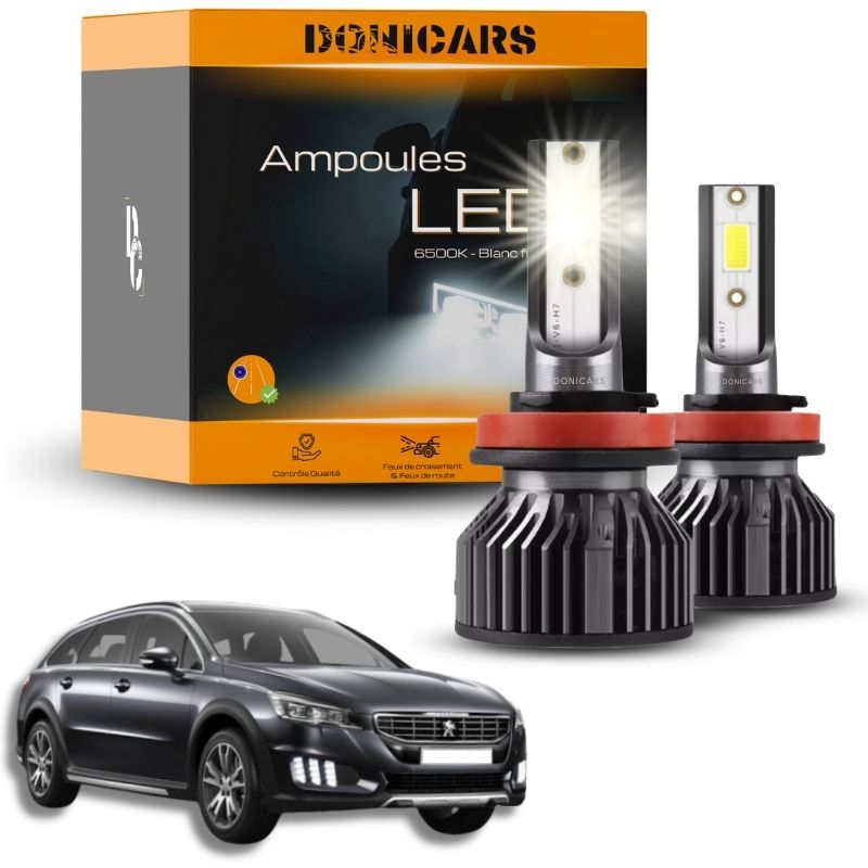 Pack Ampoules LED H7 Peugeot 508 RXH (2010 à 2015)  - Kit LED Donicars