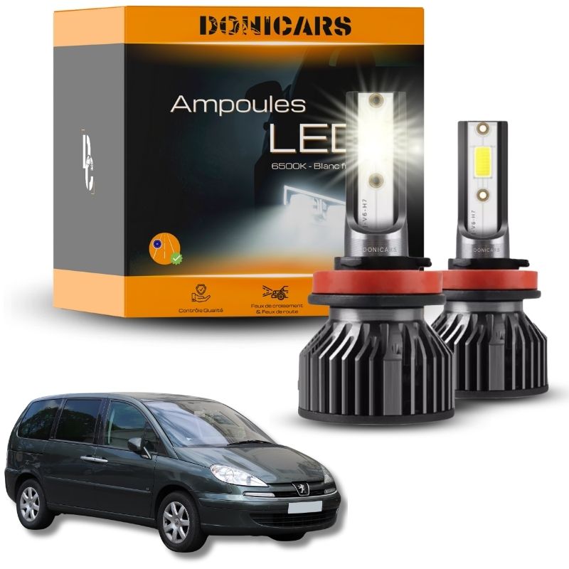 Pack Ampoules LED H7 Peugeot 807 (2002 à 2014)  - Kit LED Donicars