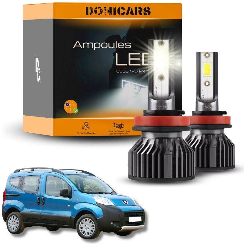 Pack Ampoules LED H4 Peugeot Bipper (2008 à 2018)  - Kit LED Donicars