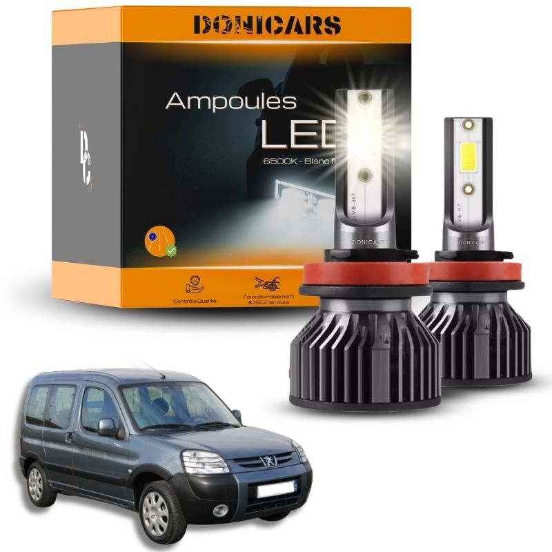 Pack Ampoules LED H4 Peugeot Partner (1996 à 2008)  - Kit LED Donicars