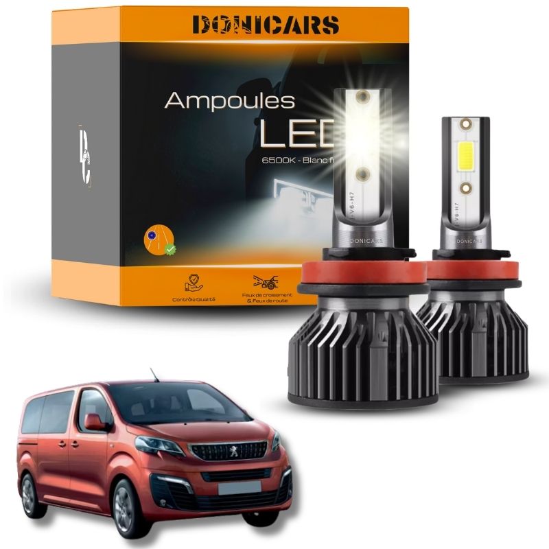 Pack Ampoules LED H7 Peugeot Traveller (2017 à 2023)  - Kit LED Donicars