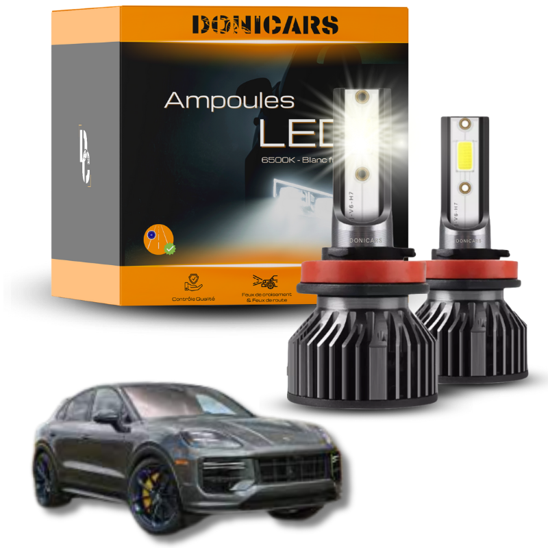 Pack Ampoules LED H7 Porsche Cayenne III (2017 à 2023)  - Kit LED Donicars