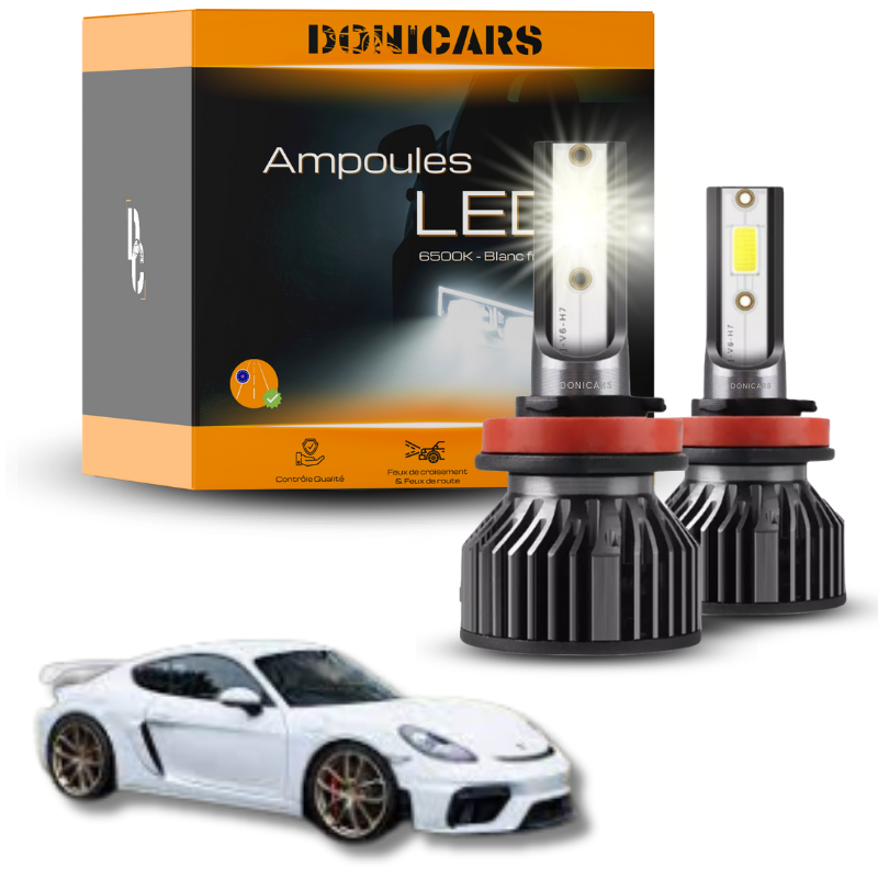 Pack Ampoules LED H7 Porsche Cayman (982) (2016 à 2023)  - Kit LED Donicars