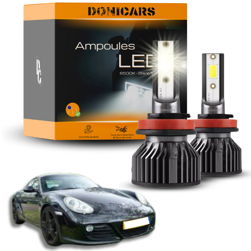 Pack Ampoules LED H7 Porsche Cayman (987 - MK2) (2009 - 2012)  - Kit LED Donicars
