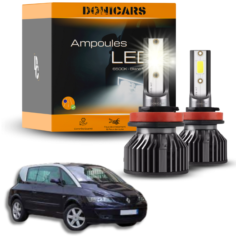 Pack Ampoules LED H7 Renault Avantime (2001 à 2003)  - Kit LED Donicars