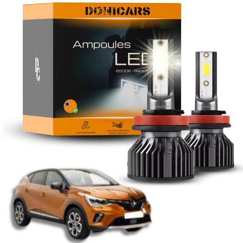 Pack Ampoules LED H7 Renault Captur 2 (2019 à 2023)  - Kit LED Donicars