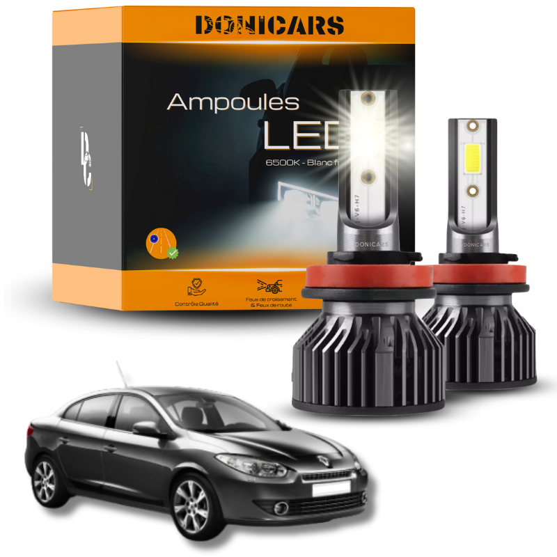 Pack Ampoules LED H7 Renault Fluence (2009 à 2014)  - Kit LED Donicars