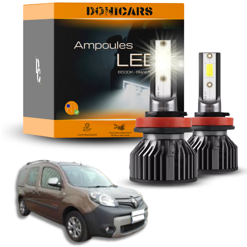 Pack Ampoules LED H4 Renault Kangoo 2 (2007 à 2021)  - Kit LED Donicars