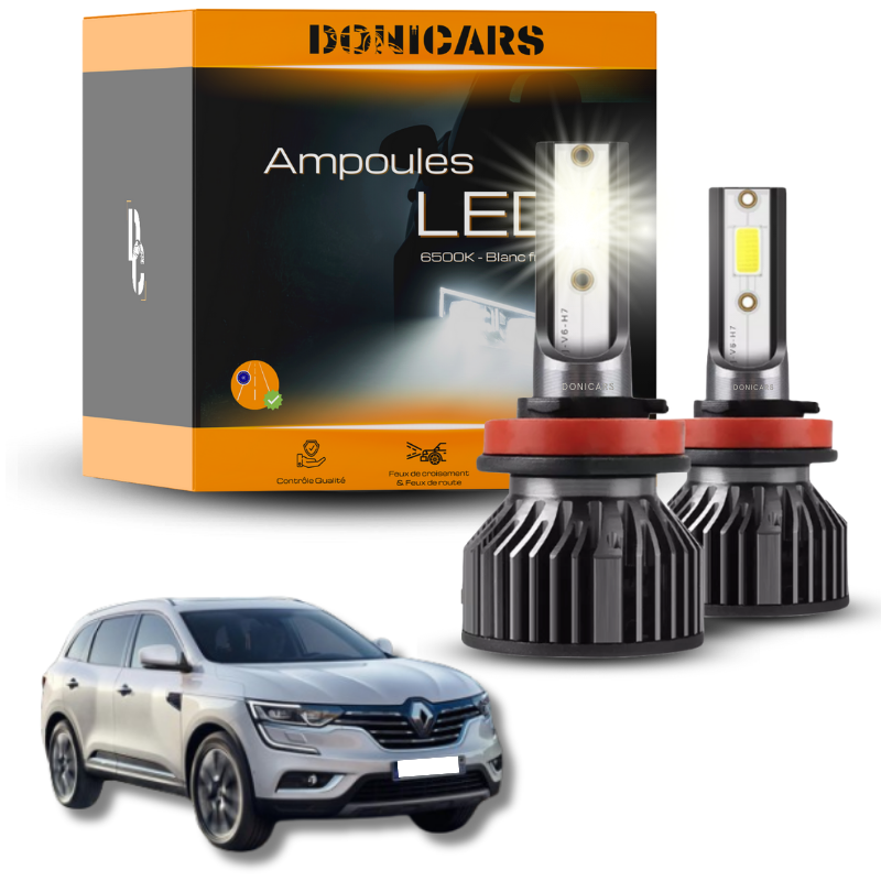 Pack Ampoules LED H7 Renault Koleos 2 (2016 à 2023)  - Kit LED Donicars