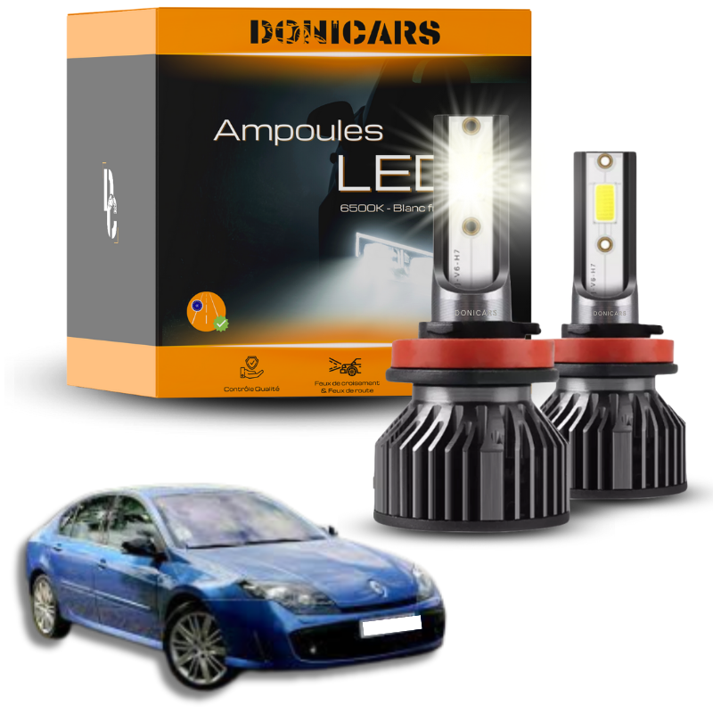 Pack Ampoules LED H7 Renault Laguna 3 (2007 - 2016)  - Kit LED Donicars