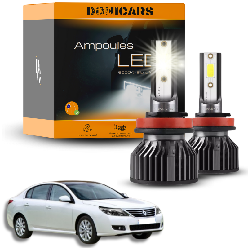Pack Ampoules LED H7 Renault Latitude (2010 à 2015)  - Kit LED Donicars
