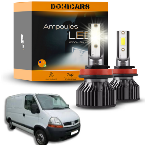 Pack Ampoules LED H1 Renault Master 2 (1997 à 2010)  - Kit LED Feux de Route Donicars