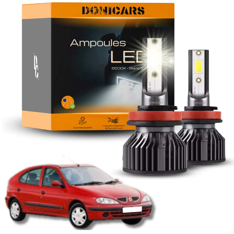 Pack Ampoules LED H7 Renault Megane 1 (1999 à 2002)  - Kit LED Donicars