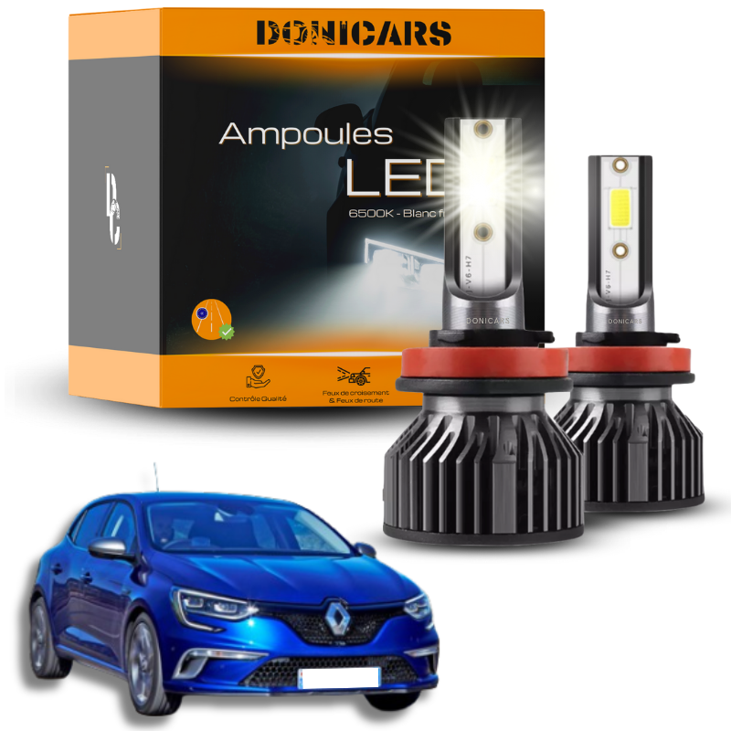 Pack Ampoules LED H7 Renault Megane 4 (2016 à 2023)  - Kit LED Donicars