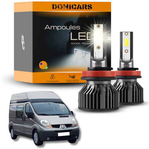 Pack Ampoules LED H4 Renault Trafic 2 (2000 à 2014)  - Kit LED Donicars
