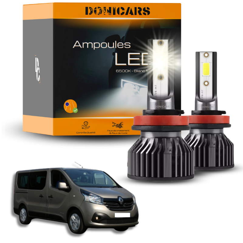 Pack Ampoules LED H7 Renault Trafic 3 (2014 à 2023)  - Kit LED Donicars