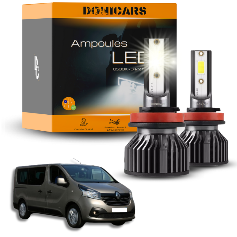 Pack Ampoules LED H4 Renault Trafic 2 (2013 à 2024)  - Kit LED Donicars