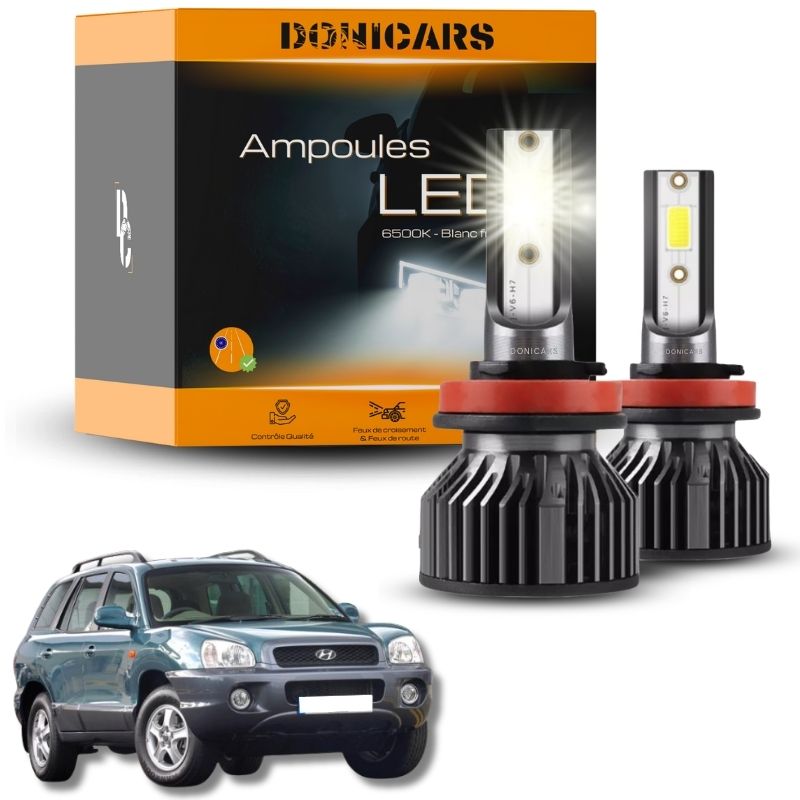 Pack Ampoules LED H4 Hyundai Santa Fe 1 (2000 à 2006) - Kit LED Donicars