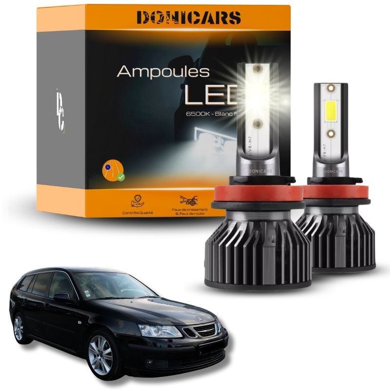 Pack Ampoules LED H7 Saab 9-3 II (2002 à 2013)  - Kit LED Donicars