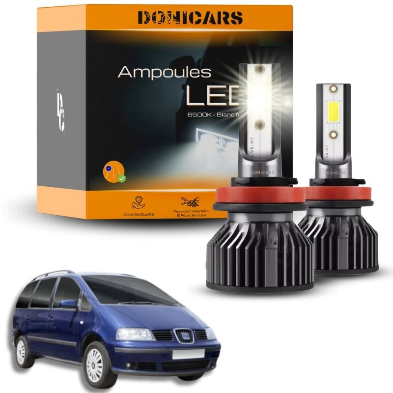 Pack Ampoules LED H7 Seat Alhambra 7MS (2001 à 2010)  - Kit LED Donicars
