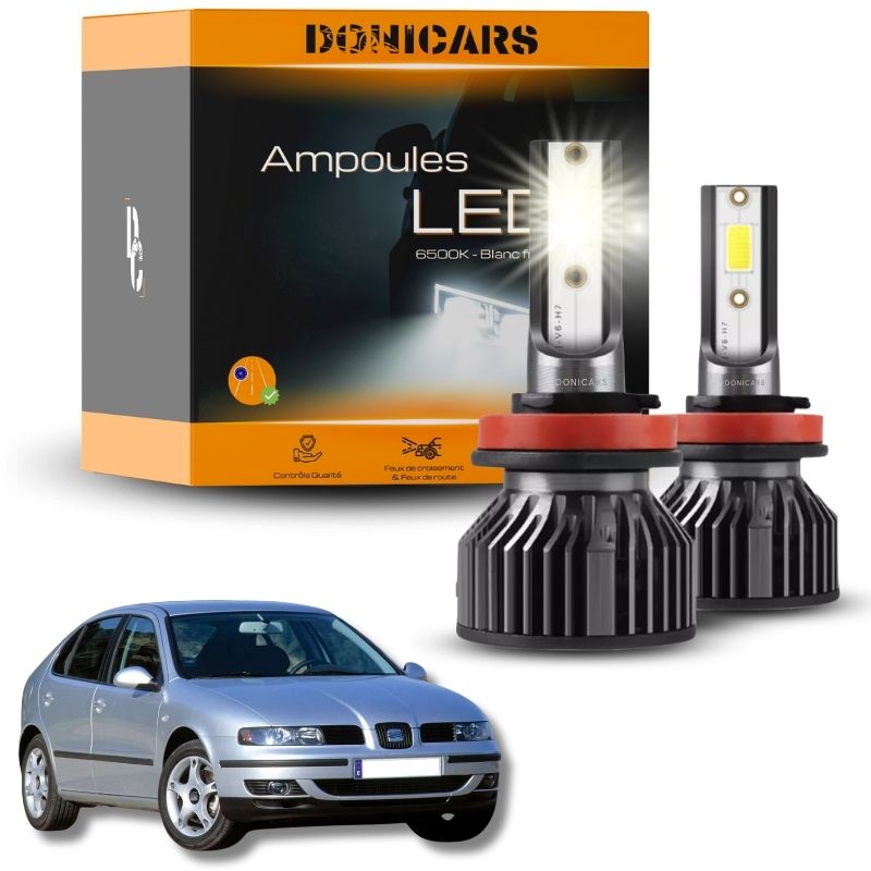 Pack Ampoules LED H7 Seat Leon 1 (1M) (1999 à 2005)  - Kit LED Donicars