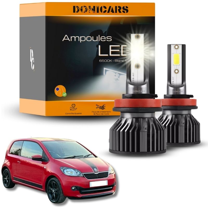 Pack Ampoules LED H7 Skoda Citigo (2012 à 2020)  - Kit LED Donicars