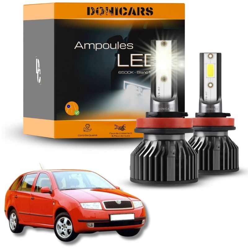 Pack Ampoules LED H7 Skoda Fabia 1 (1999 à 2007)  - Kit LED Donicars
