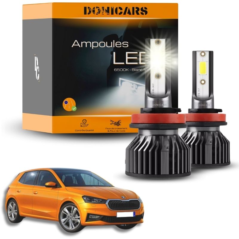 Pack Ampoules LED H7 Skoda Fabia 4 (2021 à 2023)  - Kit LED Donicars