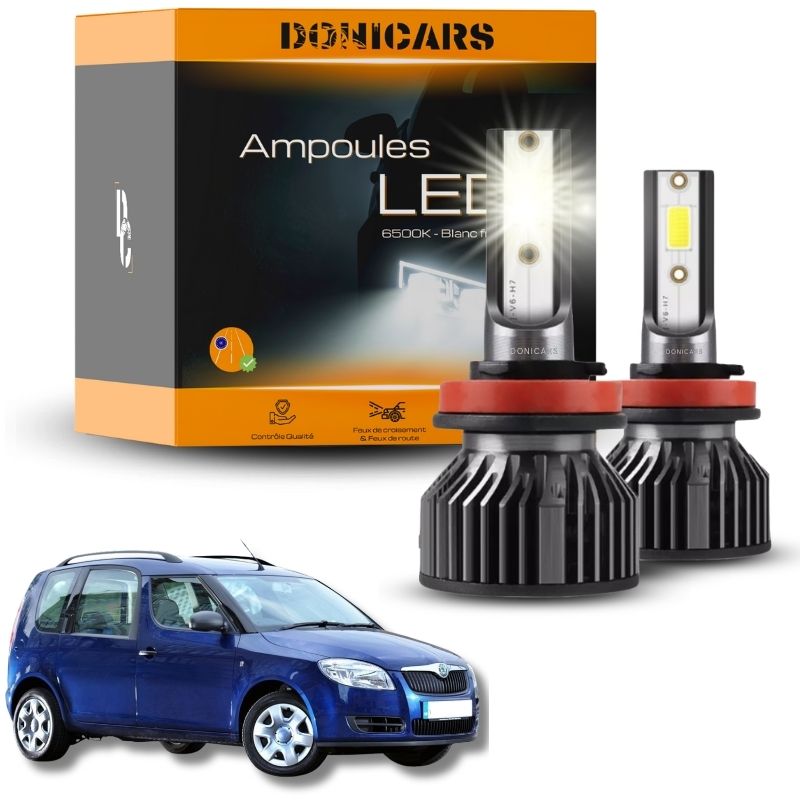 Pack Ampoules LED H7 Skoda Roomster (2006 à 2015)  - Kit LED Donicars