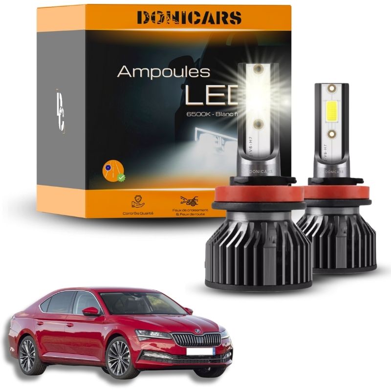 Pack Ampoules LED H7 Skoda Superb 3 (2015 à 2023)  - Kit LED Donicars