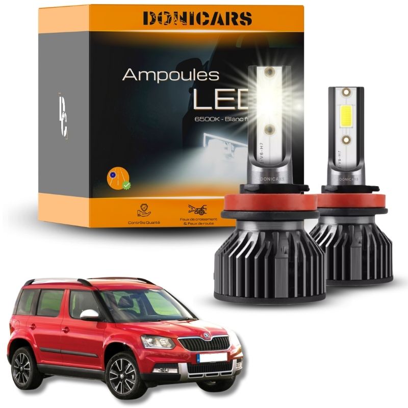 Pack Ampoules LED H7 Skoda Yeti (2009 à 2018)  - Kit LED Donicars