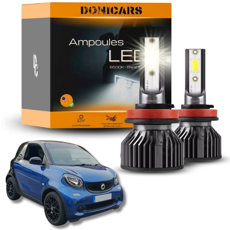 Pack Ampoules LED H7 Smart Fortwo III (2014 à 2023)  - Kit LED Donicars