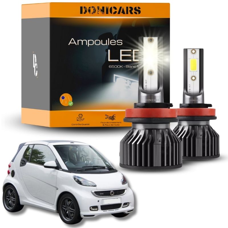 Pack Ampoules LED H7 Smart Fortwo II (2007 à 2014)  - Kit LED Donicars