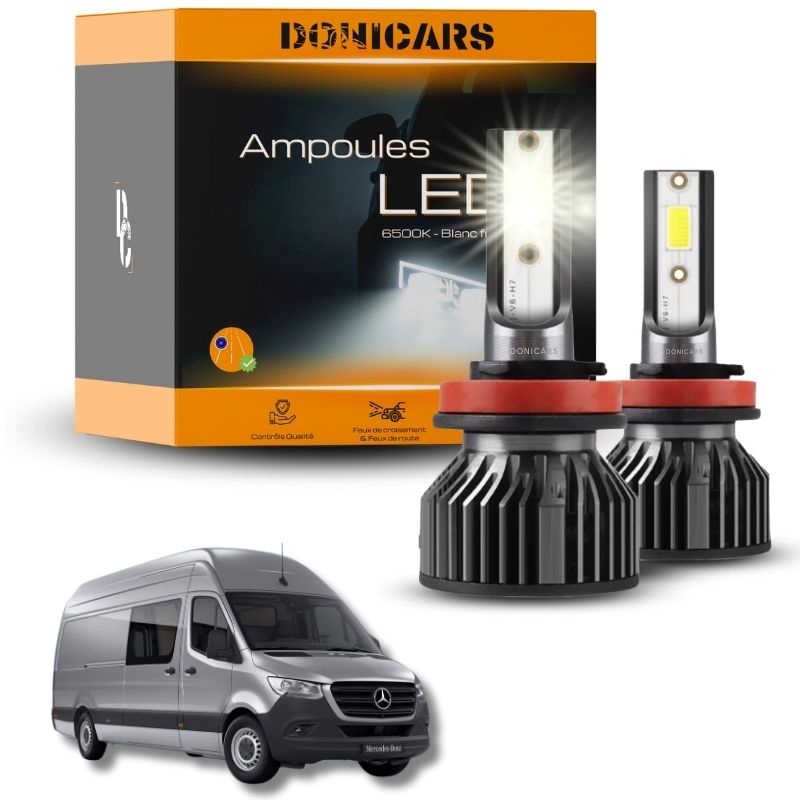 Pack Ampoules LED H7 Mercedes Benz Sprinter 3 (907) (2018 à 2023) - Kit LED Donicars