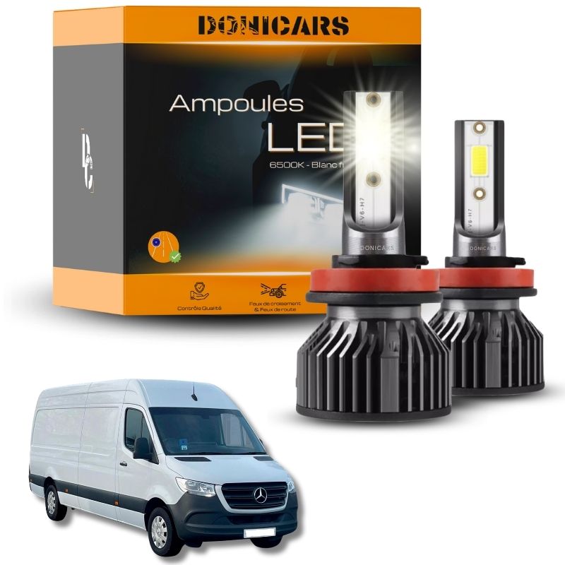 Pack Ampoules LED H7 Mercedes Benz Sprinter 2 (906) (2006 à 2018) - Kit LED Donicars