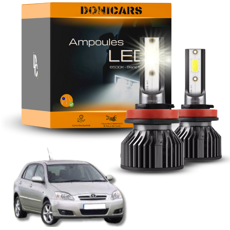 Pack Ampoules LED H7 Toyota Corolla E120 (2000 à 2008)  - Kit LED Donicars