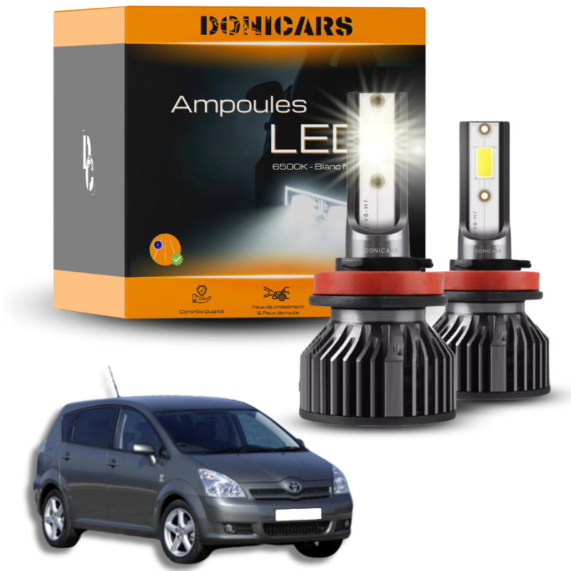 Pack Ampoules LED HB3 Toyota Corolla Verso (2002 à 2009) - Kit LED Feux de route Donicars