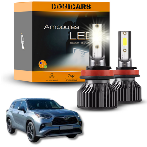 Pack Ampoules LED H11 Toyota Highlander IV (2020 à 2023)  - Kit LED Donicars