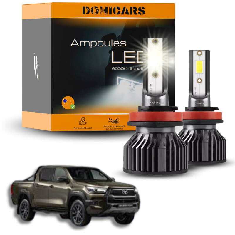Pack Ampoules LED H4 Toyota Hilux VIII (2015 à 2023)  - Kit LED Donicars