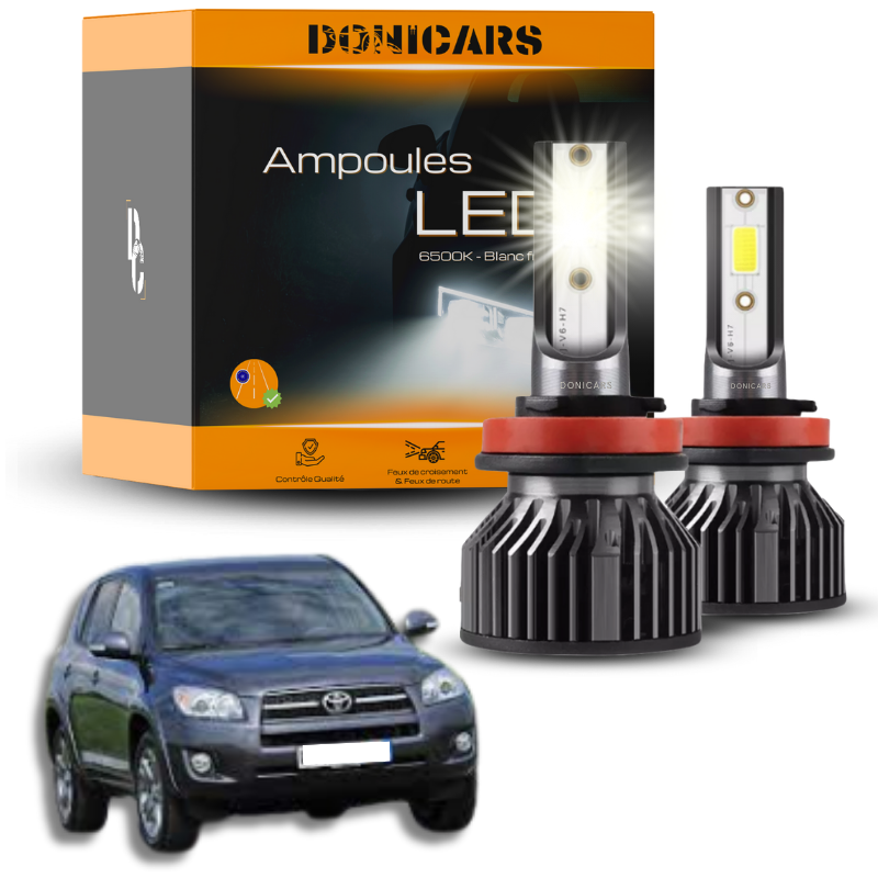 Pack Ampoules LED H11 Toyota Rav4 MK3 (2006 à 2013)  - Kit LED Donicars