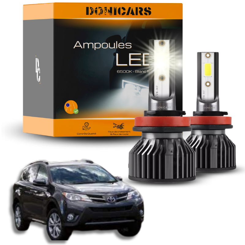 Pack Ampoules LED H11 Toyota Rav4 MK4 (2013 à 2018)  - Kit LED Donicars