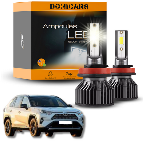 Pack Ampoules LED H11 Toyota Rav4 MK5 (2019 à 2023)  - Kit LED Donicars