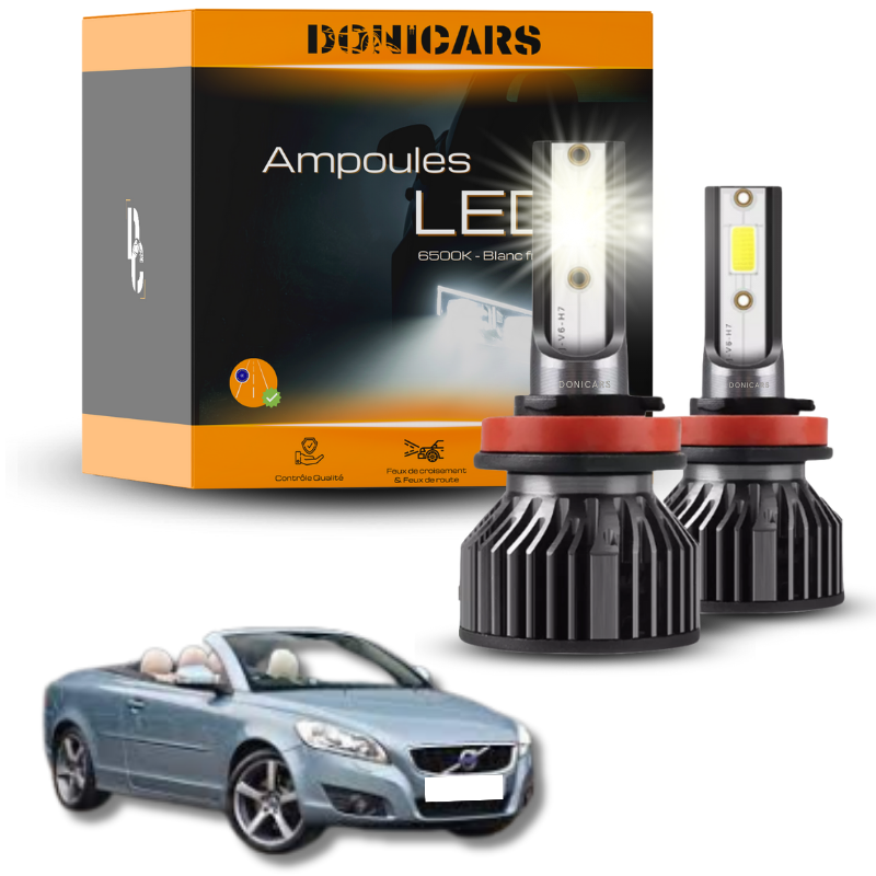 Pack Ampoules LED H7 Volvo C70 (2006 - 2013)  - Kit LED Feux de croisement Donicars