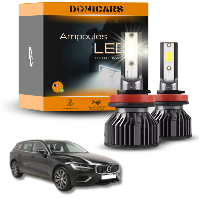 Pack Ampoules LED H7 Volvo V60 (2010 à 2018)  - Kit LED Donicars
