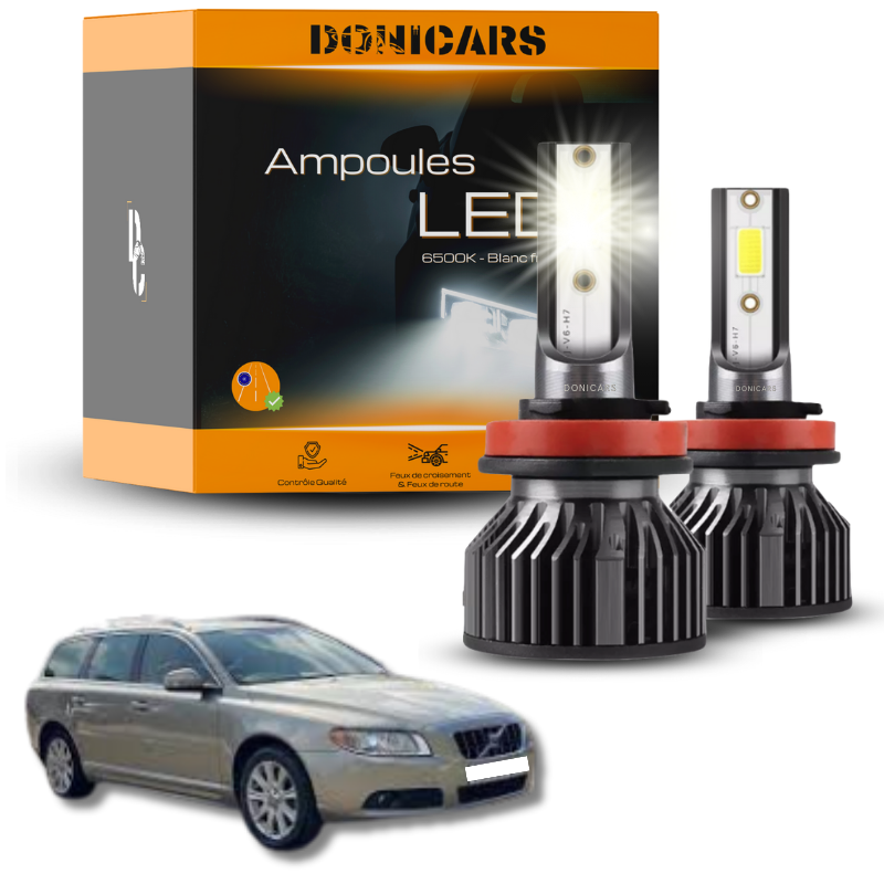 Pack Ampoules LED H7 Volvo V70 II (2000 - 2007)  - Kit LED Feux de croisement Donicars
