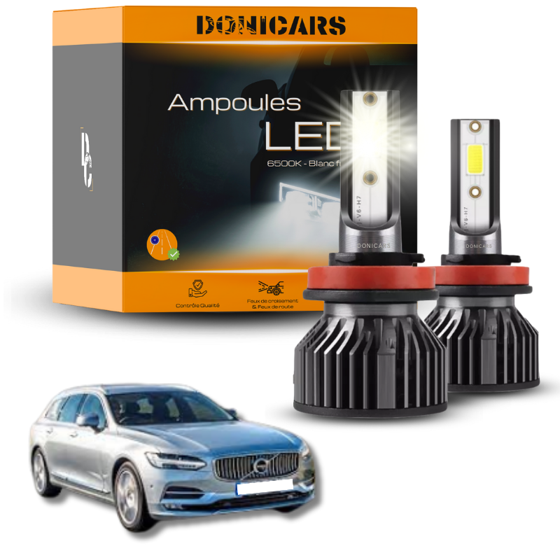 Pack Ampoules LED H7 Volvo V90 II (2016 à 2022)  - Kit LED Donicars