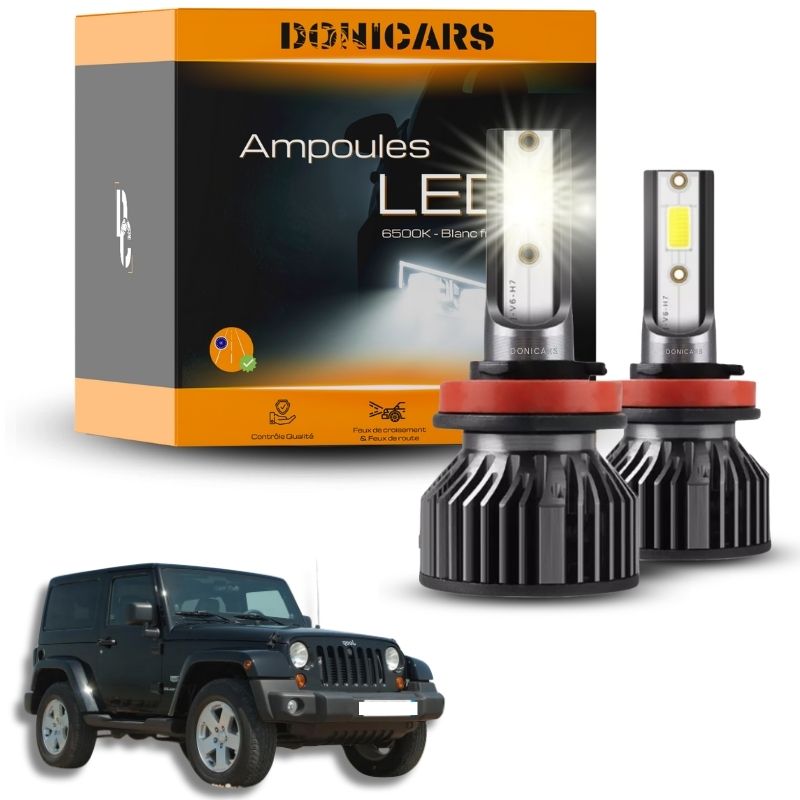 Pack Ampoules LED H4 Jeep Wrangler 3 (JK) (2007 à 2017) - Kit LED Donicars