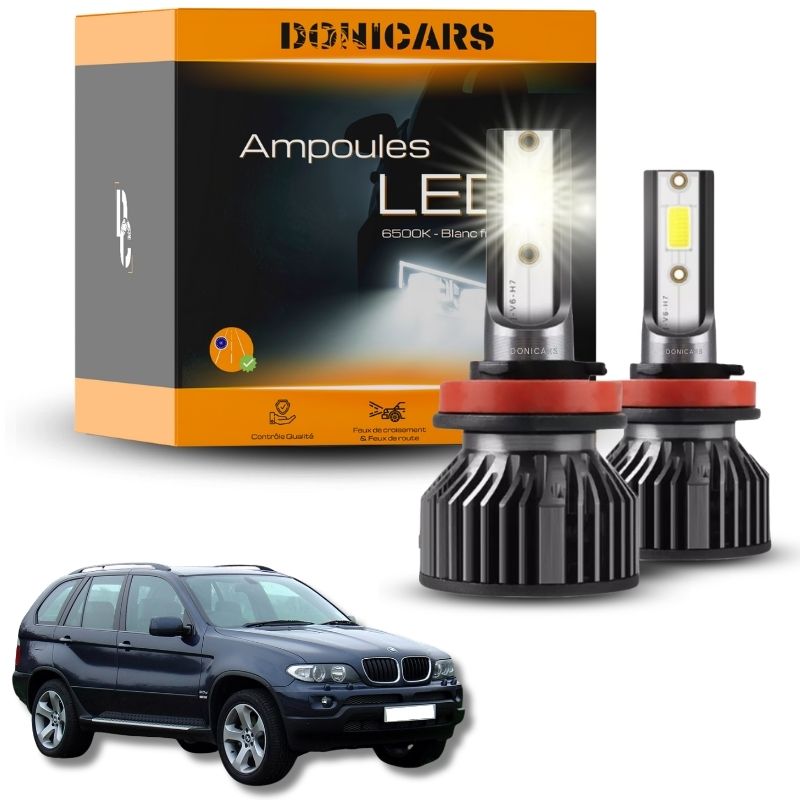 Pack Ampoules LED H7 BMW X5 (E53) (2000 - 2007) - Kit LED Donicars