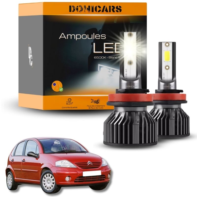 Pack Ampoules LED H7 Citroën C3 (2002 à 2009) - Kit LED Donicars