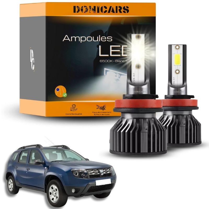 Pack Ampoules LED H1 Dacia Duster (2010 à 2017) - Kit LED Feux de route Donicars
